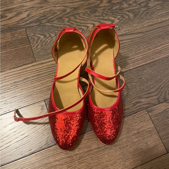 Red ballroom heels - Picture 2 of 3